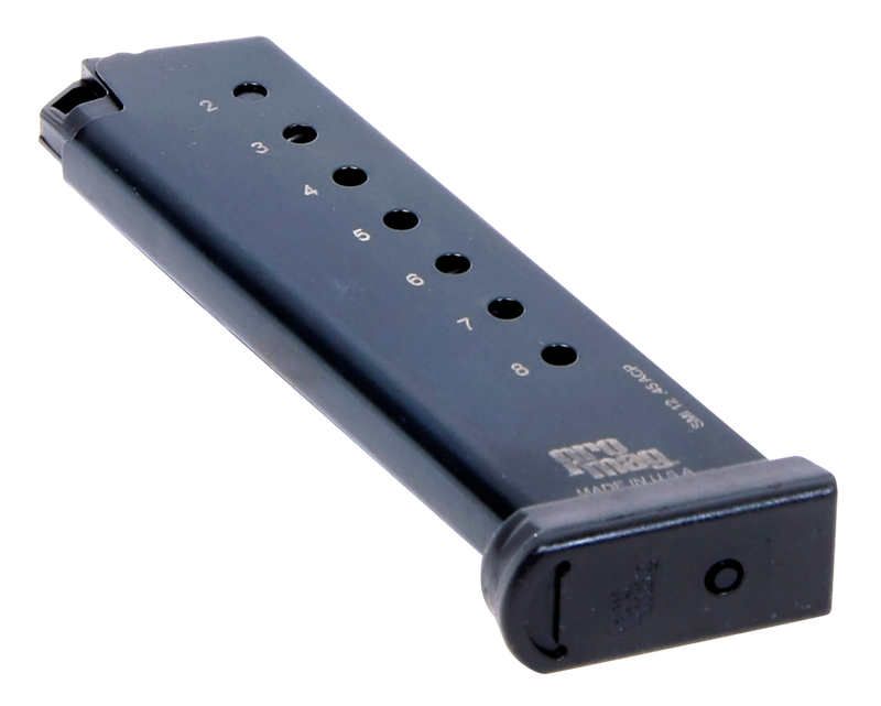 ProMag S&W 645/4506/4566/4586 .45 ACP 8rd Handgun Magazine, Blued Steel - SMI12