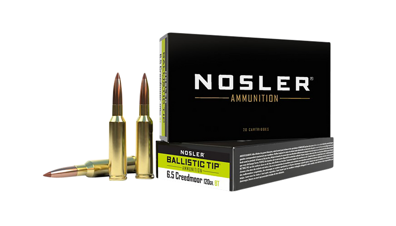Nosler Ballistic Tip 6.5 Creedmoor 120gr Spitzer Hunting Ammunition, 20 Round Box - 42050