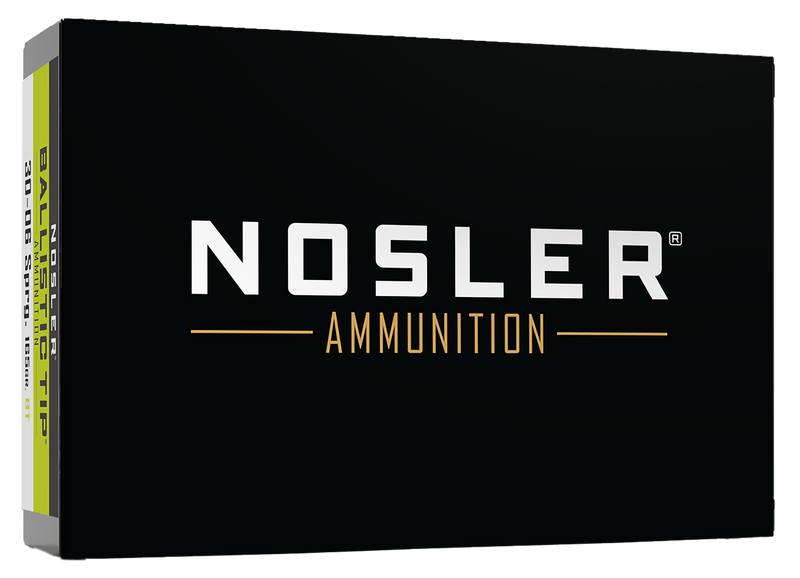 Nosler Ballistic Tip 30-06 Springfield 165gr Spitzer Hunting Rifle Ammunition, Brass - 40043
