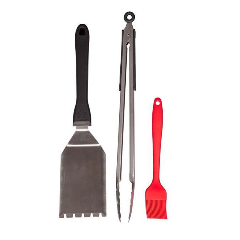 Camp Chef 3-Piece BBQ Tool Set, Red - SPTSET