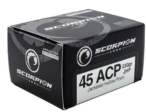 Scorpion Ammo 45 ACP 230gr JHP 20rd - 45230JHP-S20