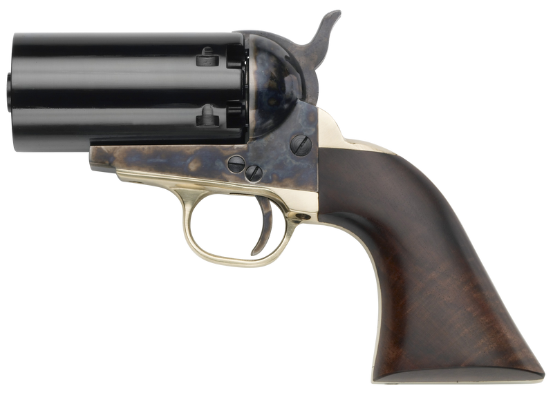 Pietta 1851 Navy Yank Pepperbox 36 Cal 6rd Revolver, Color Case Hardened - PF51PEPPER36