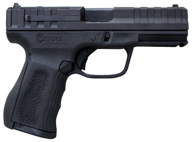 Citadel Centurion CP9 Compact 9mm 4" 14+1 Pistol, Black - CITCP9BLK