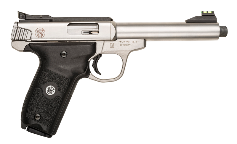 Smith & Wesson SW22 Victory .22 LR 5.5" 10+1 Semi-Auto Pistol, Satin Stainless Steel - 10201