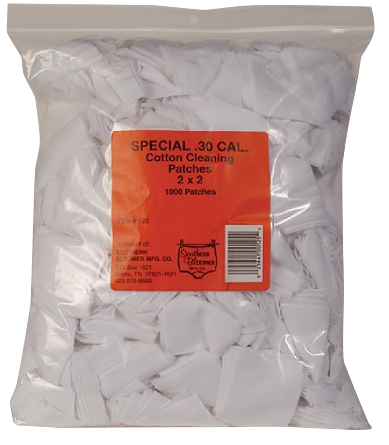 Southern Bloomer 30 Caliber Cleaning Patches Cotton 1000 Per Bag - 125