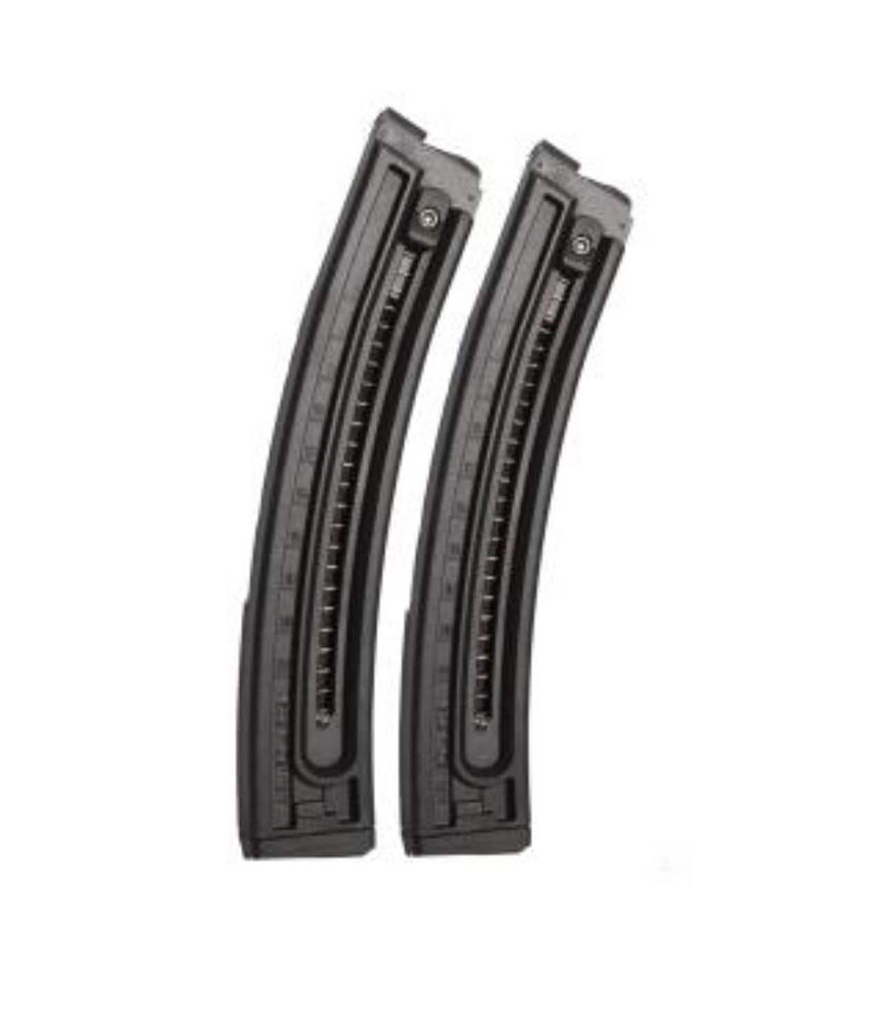 American Tactical GSG-16 .22 LR 22rd Rifle Magazine Twin Pack, Black Polymer - GERMGSG16TP22