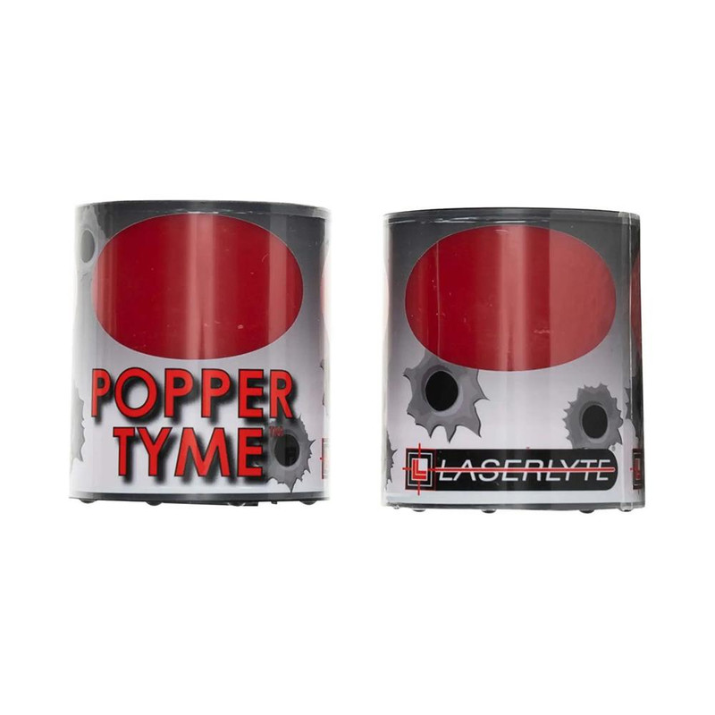 LaserLyte PopperTyme Laser Targets 2 Pack, Black and Red - 1231434