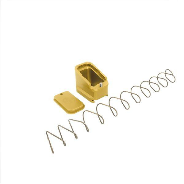 Shield Arms Magazine Extension +5/+4 for Glock 17/22, Gold Anodized - G17-ME-5-GLD