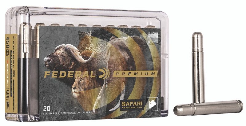 Federal Premium Safari Cape-Shok .458 Win Mag 500gr Trophy Bonded Bear Claw Rifle Ammo, 20/Box - P458T2