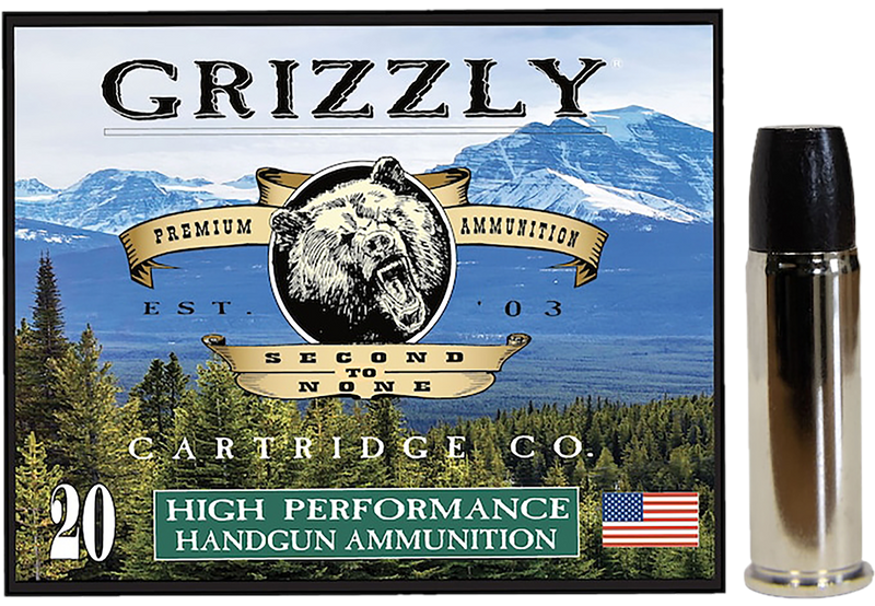 Grizzly Ammo 44 Rem Mag +P+ 355gr Wide Long Nose Gas Check Handgun Ammo, 20 Round Box - GC44M+P1