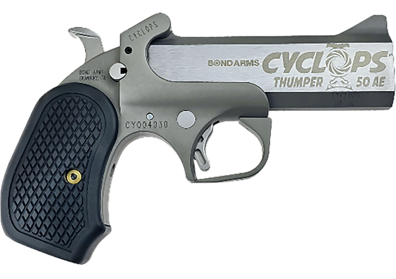 Bond Arms Cyclops .50 AE 1rd 4.25" Break-Action Derringer Pistol, Stainless Steel - BACY