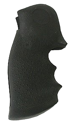 Hogue Colt Python OverMolded Monogrip Grip, Black Rubber with Finger Grooves - 46000