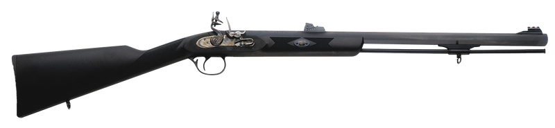 Traditions Deerhunter 50 Cal 24" Flintlock Muzzleloader, Blued/Black Synthetic - R3200850