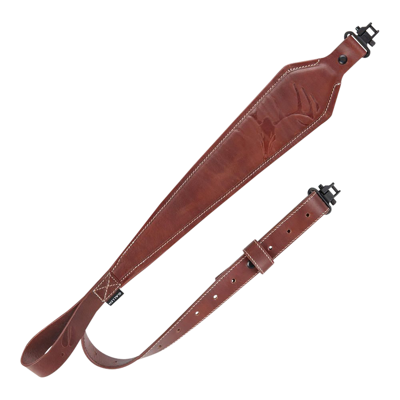 Heritage Cases Deer Deboss Brown Leather Rifle Sling - 8510