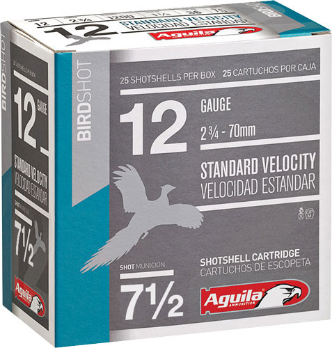 Aguila Shotshell 12 Gauge 2.75" 1-1/8oz #7.5 Shot 250 Round Case - 1CHB1217