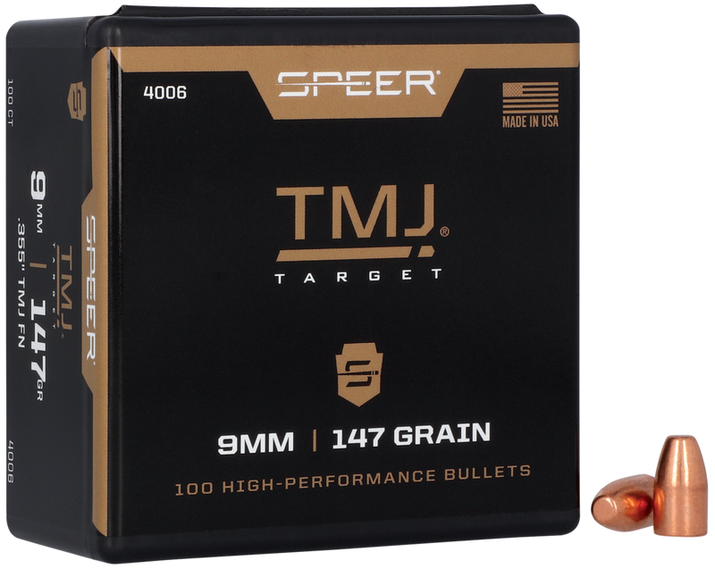 Speer TMJ 9mm 147gr Total Metal Jacket Reloading Bullets - 4006