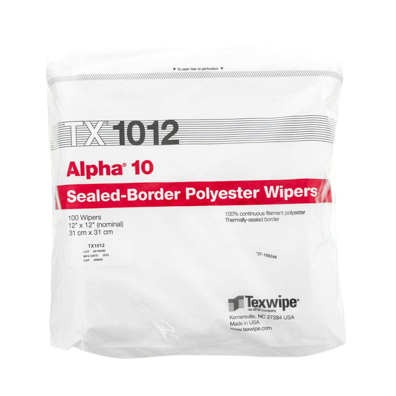 TX1012 Polyester Clean Room Wiper