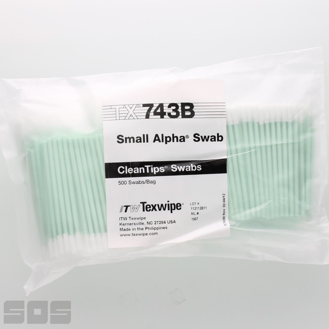 TX743B Small Alpha Polyester Cleanroom Swab