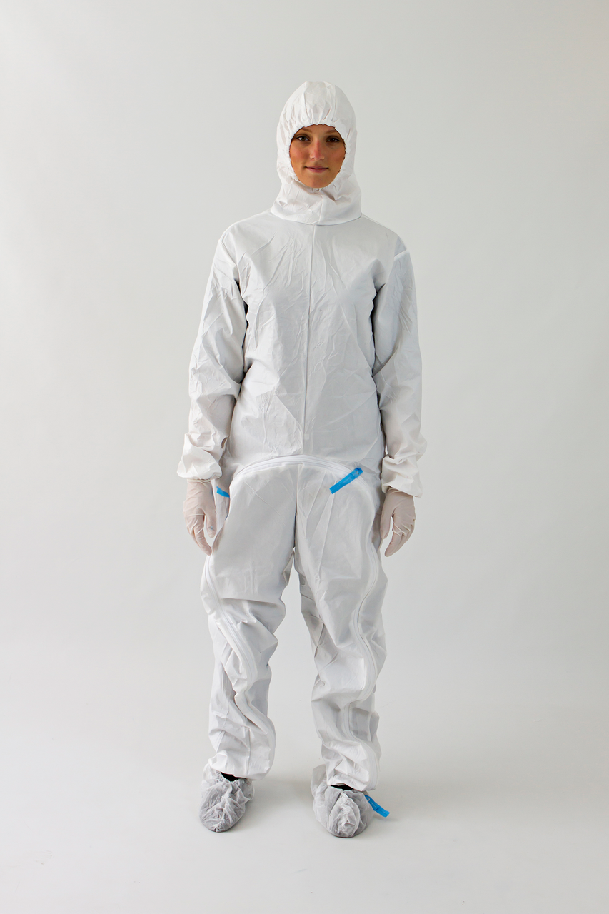 Ansell S-BDSH BioClean-D Sterile Drop-Down Coverall with Hood Class 10 (ISO  4)