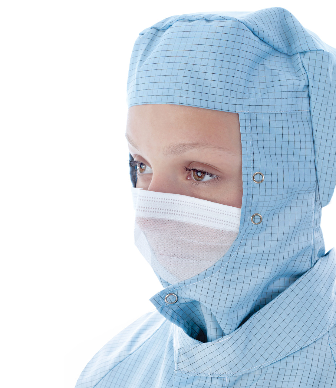 Ansell BFV06 BioClean Microflow Face Veil with Studs Class 10 (ISO