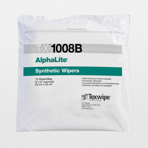 Texwipe TX1008B AlphaLite 9" x 9" Polyester Cleanroom Wiper
