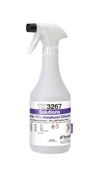 TX3267 Sterile 70% Denatured Ethanol Solution (16 oz.)