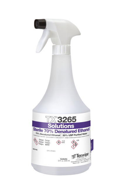 TX3265 Sterile 70% Denatured Ethanol Solution (32 oz.)