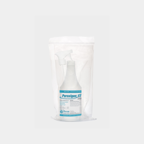 Peroxigen ST 9716 is a sterile, double-bagged, ready-to-use 6% Hydrogen Peroxide solution in a convenient trigger spray bottle. (16 oz.)