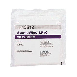 Texwipe TX3212 SterileWipe LP10 12" x 12" Polyester Cleanroom Wiper Bag (Front)