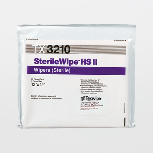 TX3210 SterileWipe HSII 12" x 12" Cellulose and Polyester Cleanroom Wiper