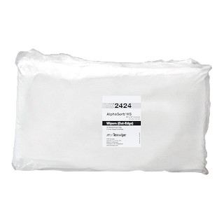 Texwipe TX2424 TexTra 12" x 12" Polyester Cleanroom Wiper Bag (Front)