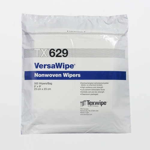 TX629 VersaWipe 9" x 9" Cellulose and Polyester Cleanroom Wiper