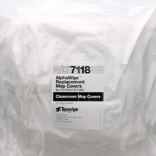 TX7118 AlphaMop Polyester Cleanroom Replacement Mop Covers (Refills)