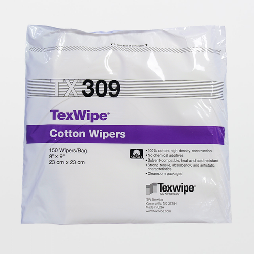 TX309 TexWipe 9" x 9" Cotton Cleanroom Wiper