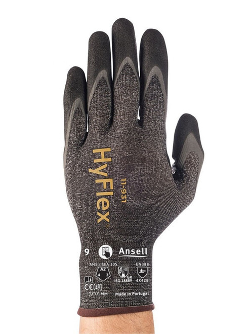 Ansell HyFlex 11-931 Cut Resistant and Oil Repellent Industrial Gloves