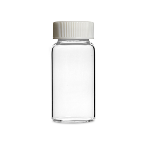 DWK 986540 WHEATON Liquid Scintillation Vials, Borosilicate Glass, 22-400 White PP Caps Attached to Vials, Foamed Polyethylene Liner, 20 mL