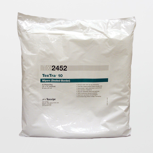 TX2452 TexTra10 12" X 12" Polyester High Absorbency Cleanroom Wiper