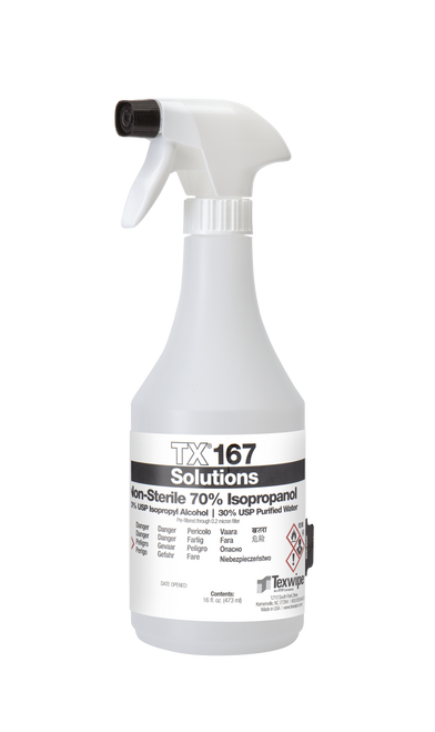 Texwipe TX161 Non-Sterile 100% Isopropyl Alcohol Solution (16 oz.)