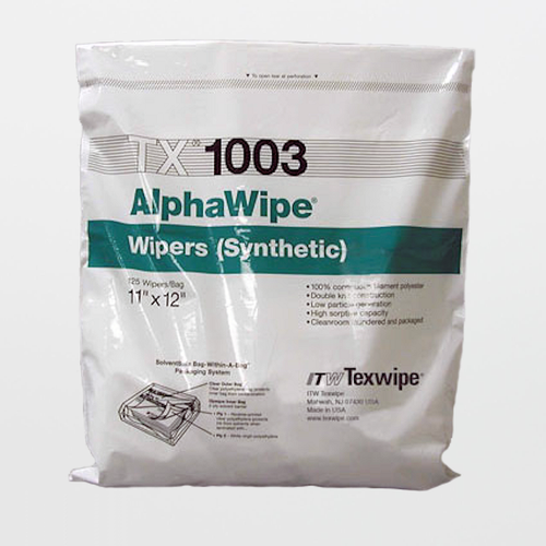Texwipe TX1003 AlphaWipe 11" x 12" Polyester Cleanroom Wiper Texwipe TX1003 AlphaWipe 11" x 12" Polyester Cleanroom Wiper