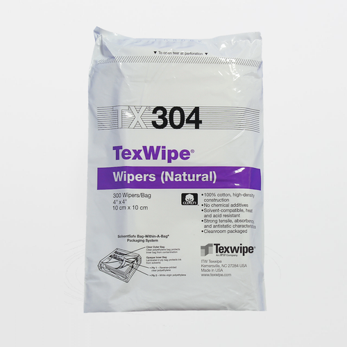 Texwipe TX304 TexWipe 4" x 4" Cotton Cleanroom Wiper