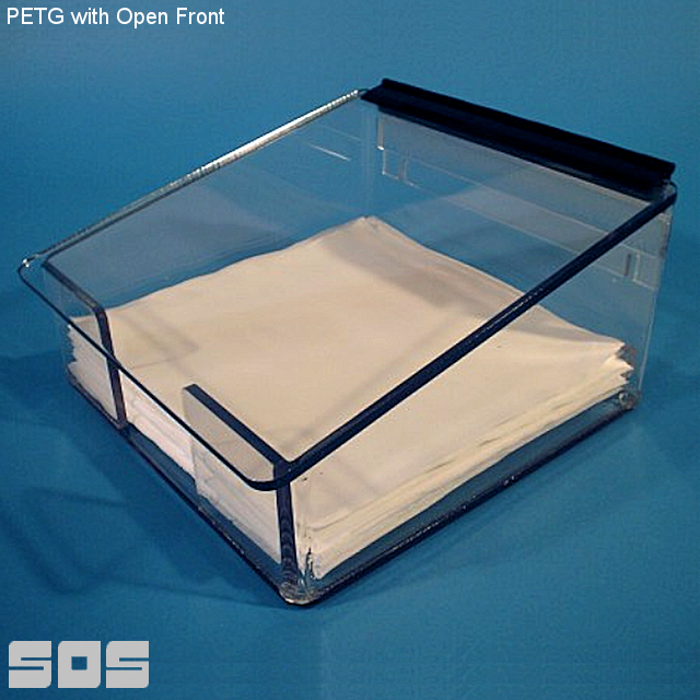 Cleanroom Wiper Dispenser for 9" x 9" Wipes with Lid (Low Profile