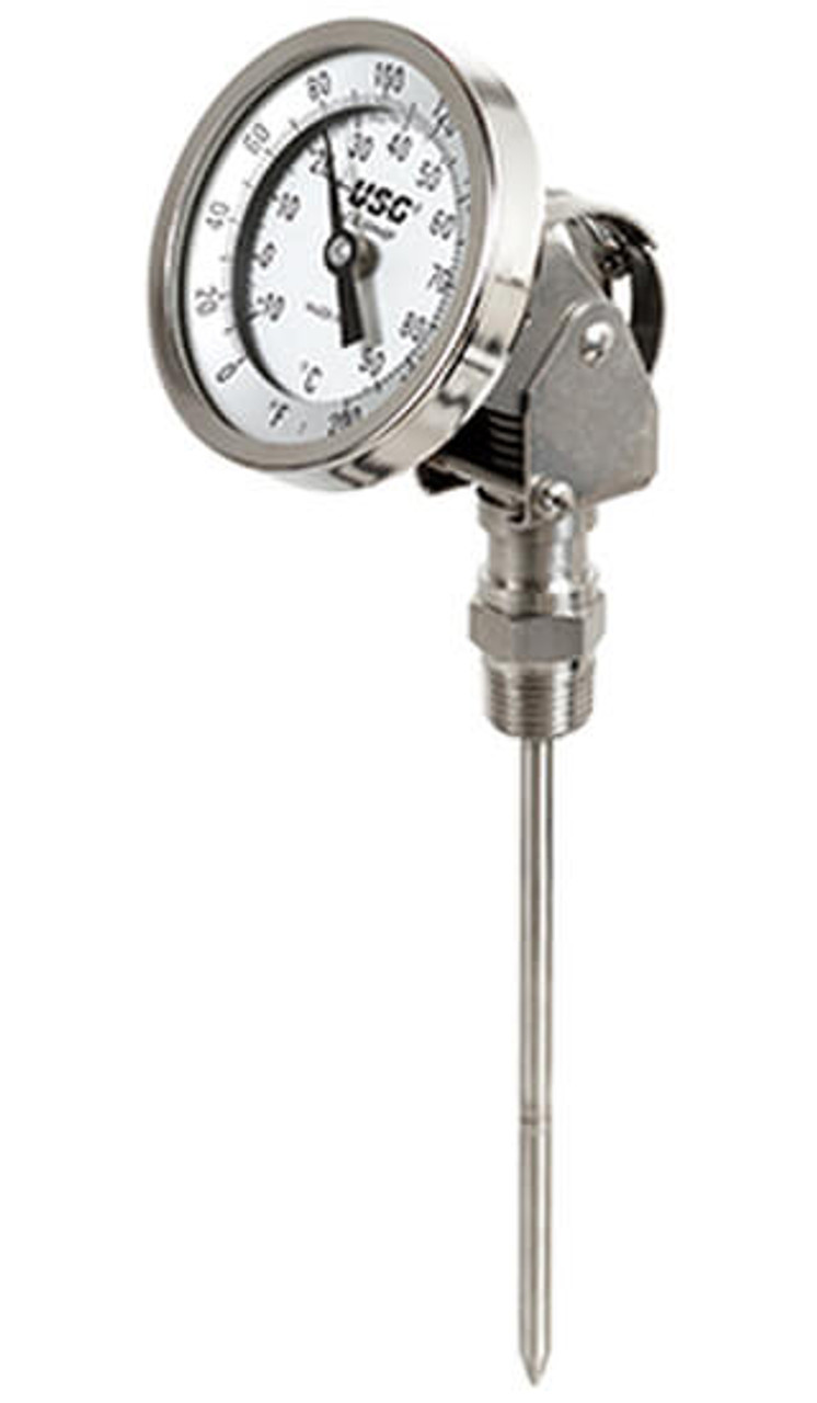 Series STC, Pipe-Mount Bimetal Surface Thermometer measures a pipe surface  temperature. Available in 3 different clip sizes. Applications in HVAC and  non-intrusive temperature measurement.