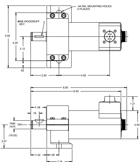 1986A2XSX RESOLVER ASSEMBLY - SINGLE TURN FOOT MOUNT - AMCI RESOLVER ...