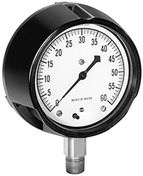 process gauge, pressure gauge, us gauge, low pressure gauge, low pressure process gauge, measure low inches of water pressure, low mount pressure gauge, low mount process gauge
