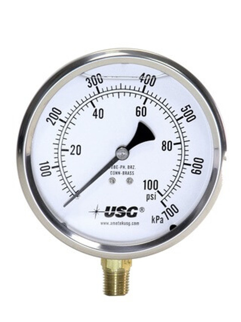 1555 Liquid Fillable Pressure Gauge, 0-400 PSI (167190)