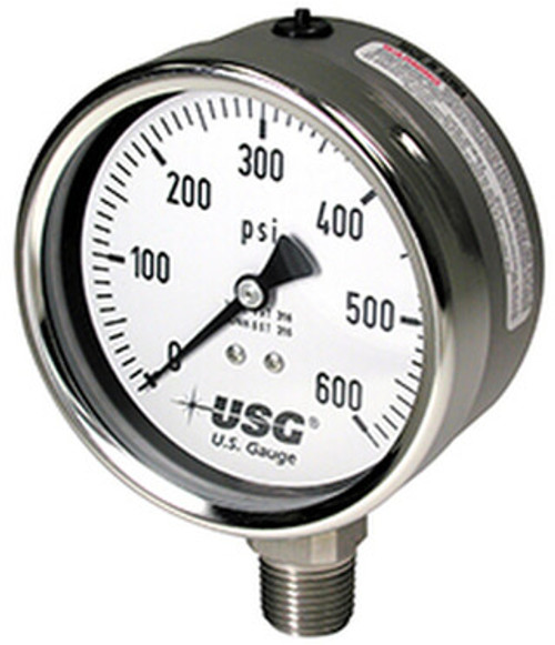 656 Front Flange Liquid Fillable Pressure Gauge, 0-600 PSI (256063)