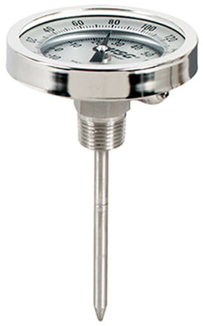 Back Mount Bimetal Thermometer ,0-250°F/C,  1/2"NPT (415095)