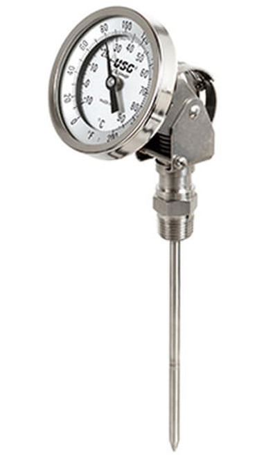 Adjustable Bimetal Thermometer , 50-400°F/C, 1/2" NPT (415042)