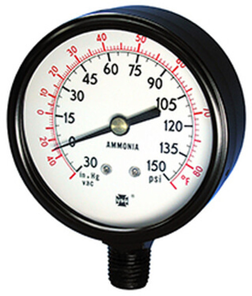 1706 Ammonia Pressure Gauge, 30 - 0 - 300 PSI (034273A)
