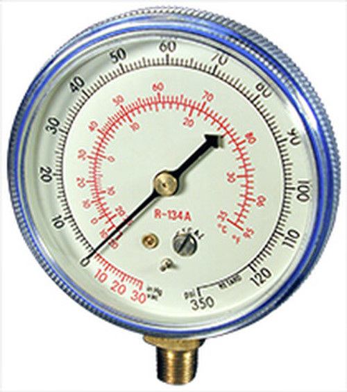 1785 HVAC/R Pressure Gauge, 30 - 0 - 120/350 PSI & TEMP (169130)